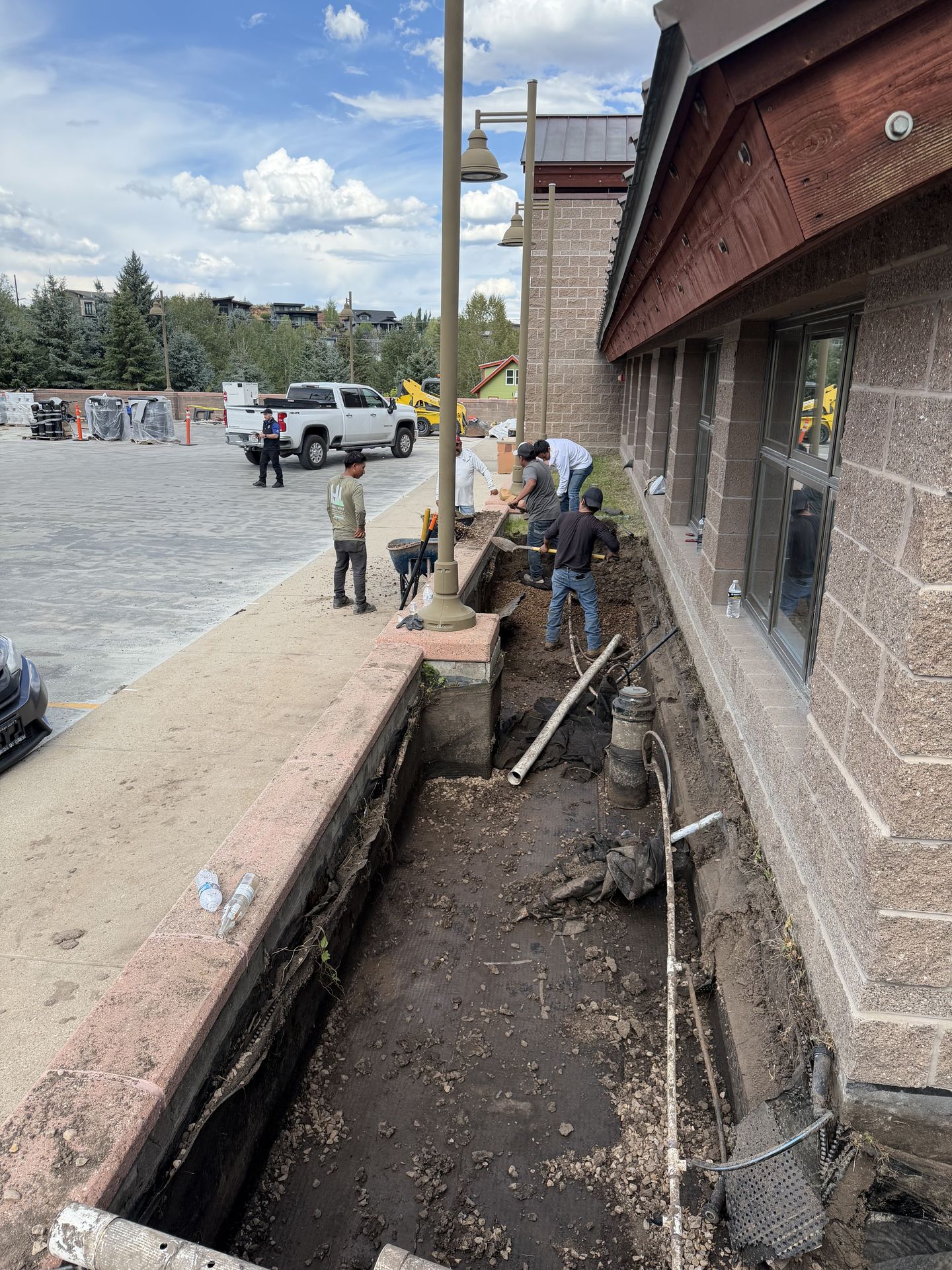 Irrigation and drainage work on a Park City property