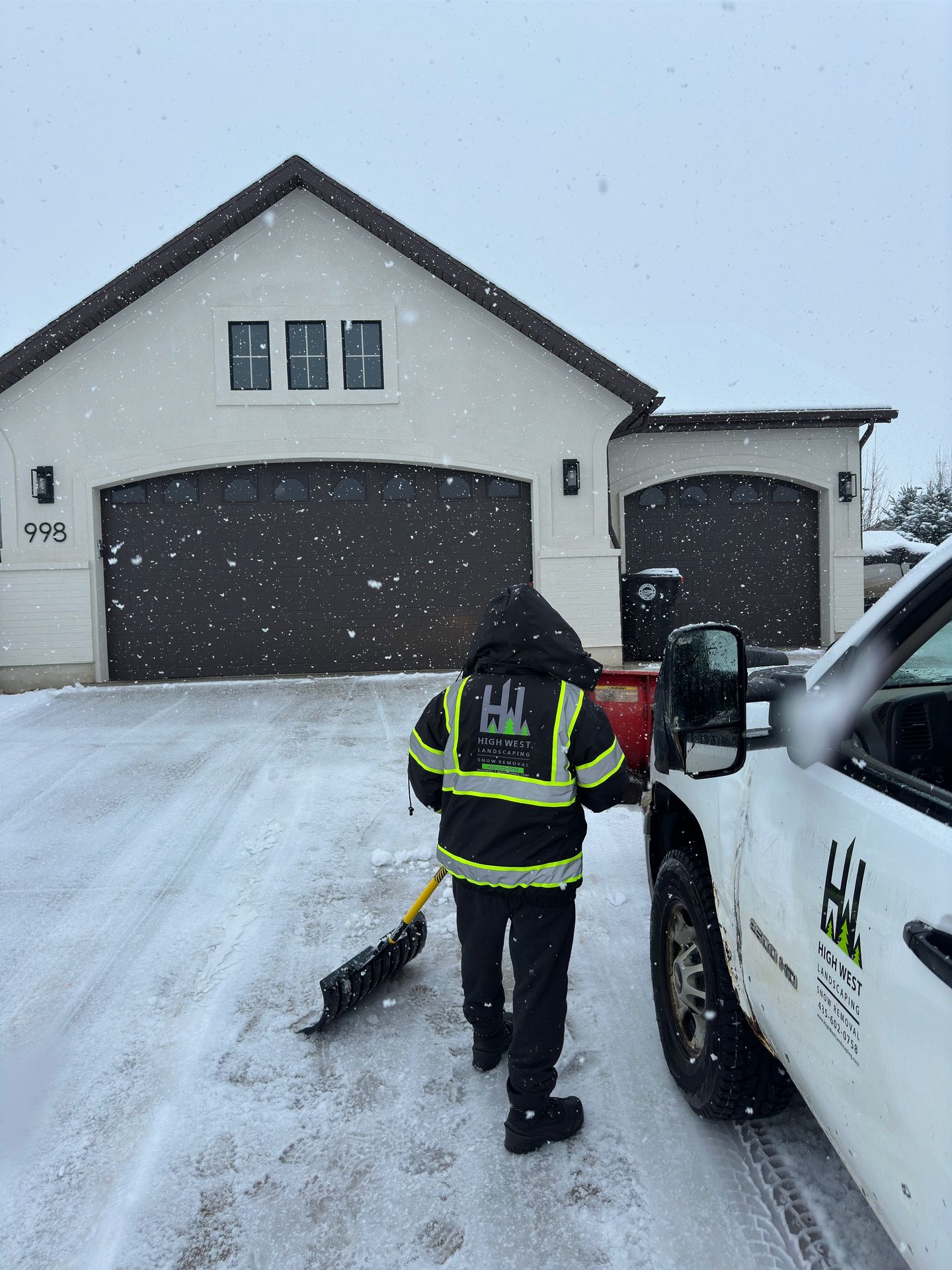 Snow removal equipment and cleared Park City property